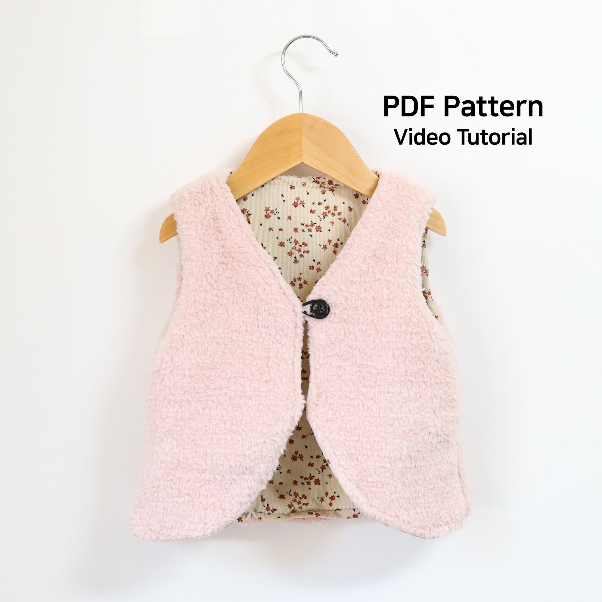 Sewing pattern vest sewing pattern for children, kids VEST pattern PDF