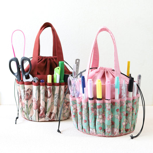 Digital Goods Sewing Patterns,Project Bucket Bag 2 SIZES, Tool Bag, Knitting, Drawstring Bag