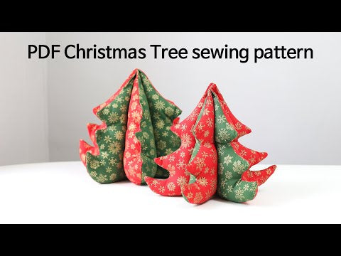 Digital Goods, Sewing Patterns,PDF Christmas Tree sewing pattern, 4 sizes, Sewing pattern for Christmas crafts