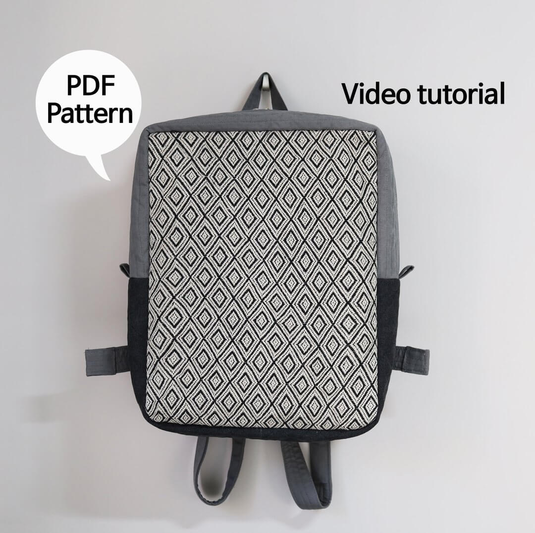 Backpack PDF Sewing Pattern, Video Tutorial