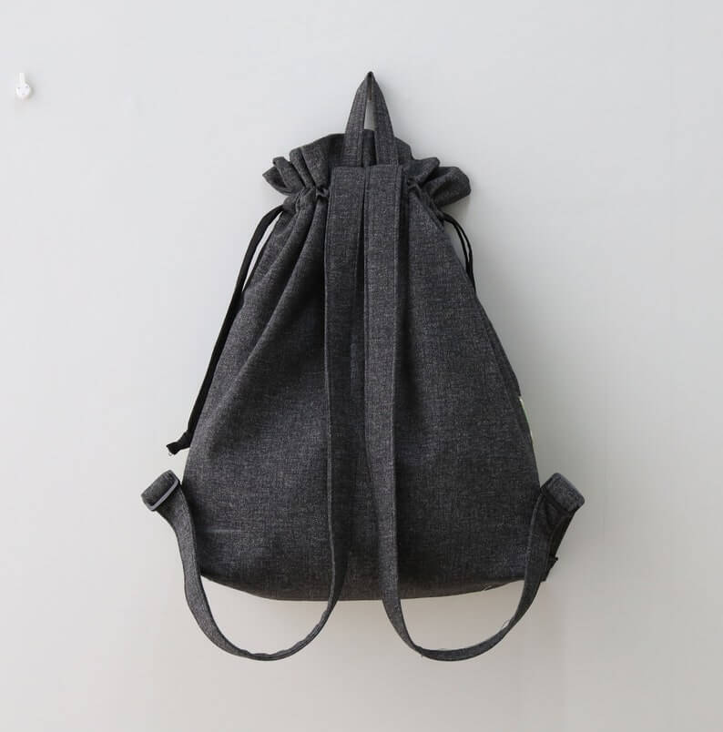 Leather string outlet backpack