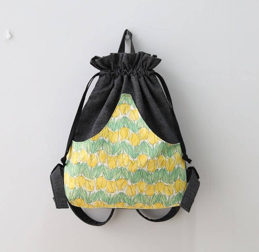 Digital Goods, Sewing Pattern,Drawstring Backpack PDF,Video Tutorial,Instant download