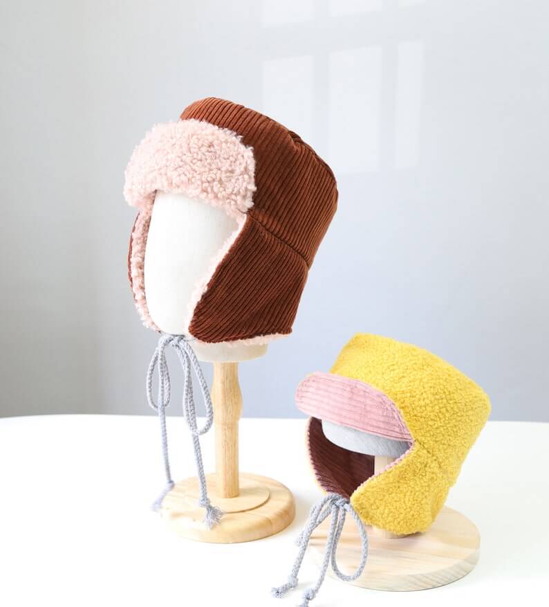 Digital Goods Sewing Patterns,Trapper Hat PDF,from 3 years old up to adult sizes,warm winter hat